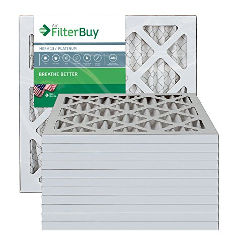 FilterBuy Filtros de forno/filtros de ar - AFB Platinum MERV 13 (pacote com 12)
