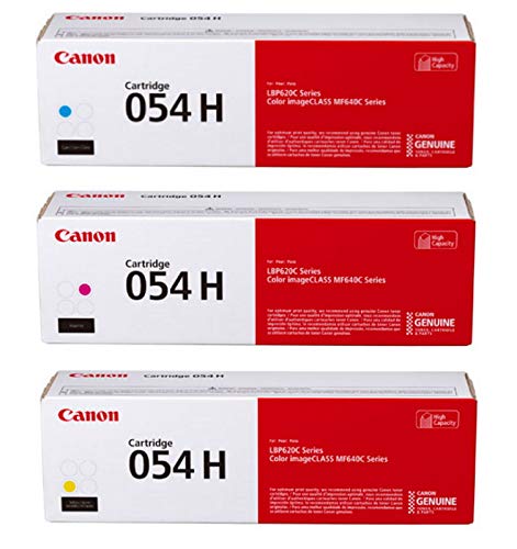 Canon Conjunto de cartucho de toner colorido CMY de alto rendimento 054 genuíno