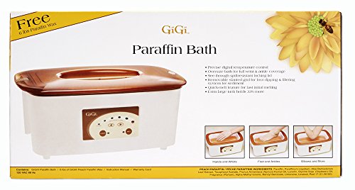 GiGi Banho de parafina digital com cera de parafina de pêssego 6 lbs