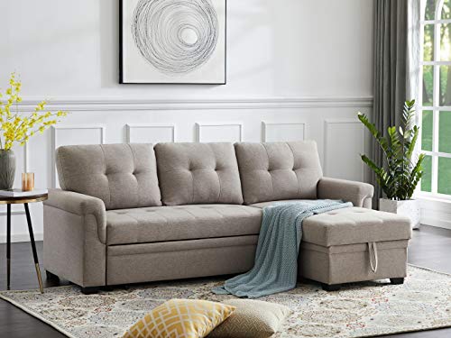 Lilola Home Lucca sofá-cama reversível secional