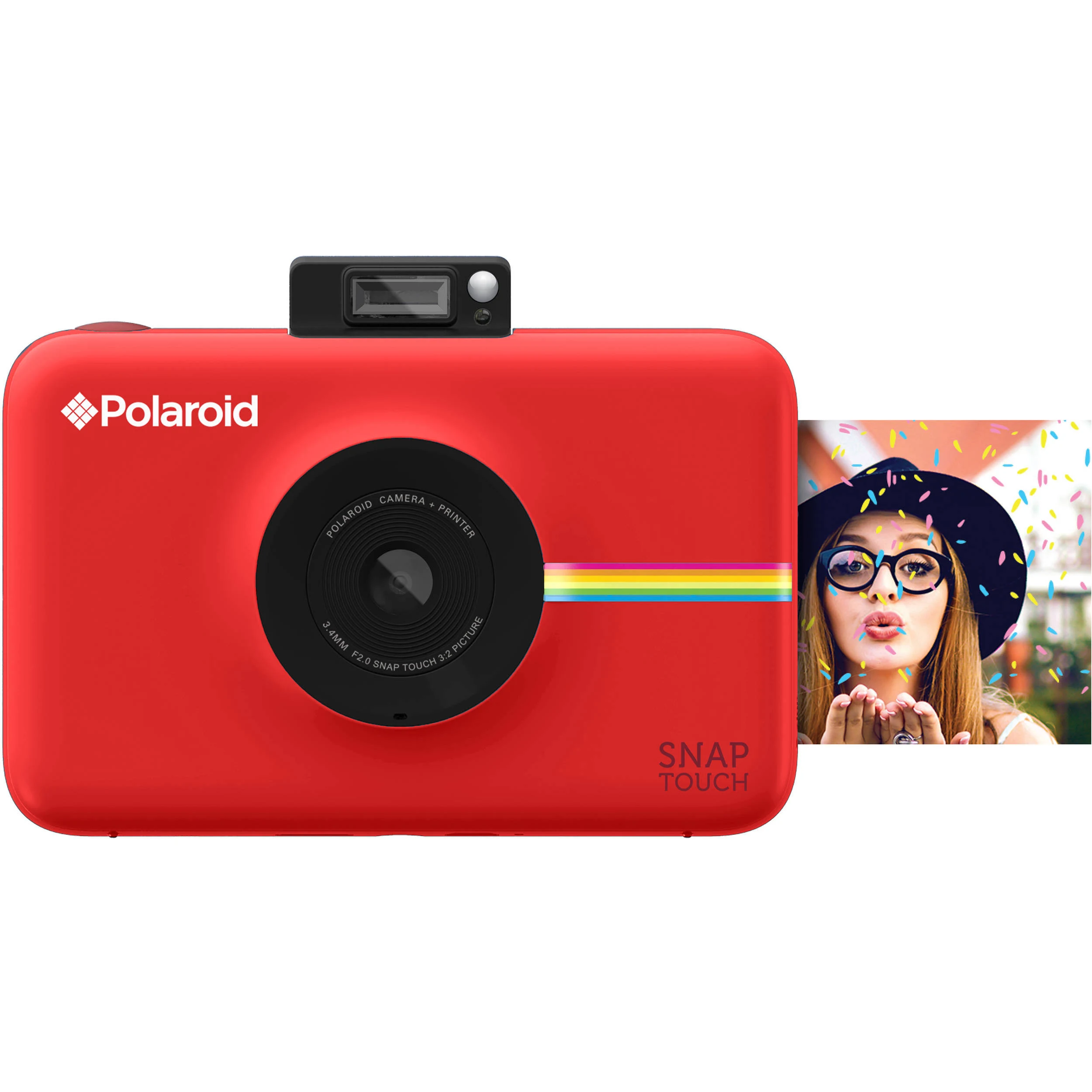 Polaroid Câmera digital Snap Touch Instant Print com display LCD (vermelho) com tecnologia de impressão Zink Zero Ink