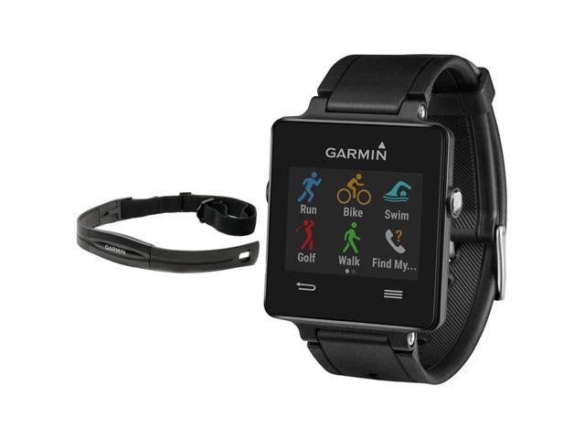Garmin Vivoactive GPS habilitado para fitness Smartwatch preto (010-01297-00) com monitor de frequência cardíaca
