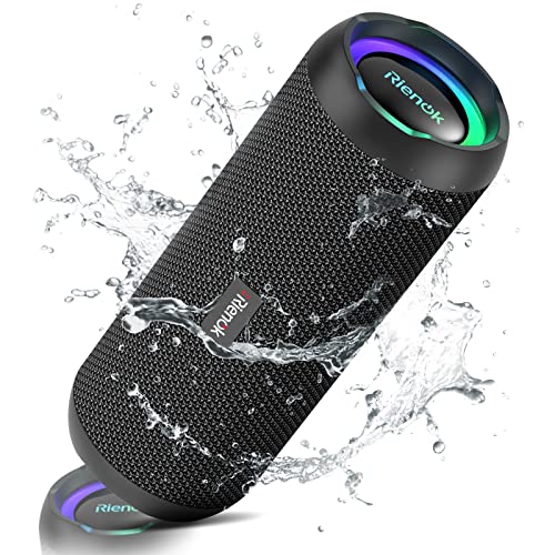  RIENOK Alto-falante portátil Bluetooth 30 W emparelhamento duplo verdadeiro sem fio estéreo HD Sound IPX7 à prova d'água chuveiro esportivo ao ar livre alto-falante sem fio Bluetooth 5.3 para festa...