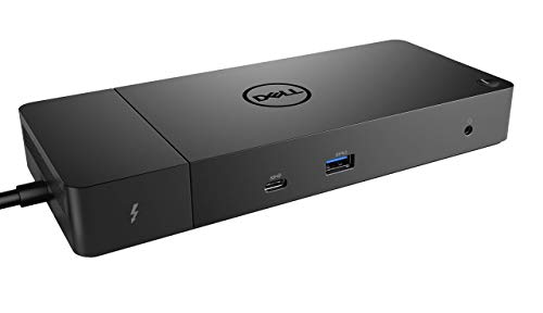 Dell Estação de ancoragem Thunderbolt WD19TB com adaptador de alimentação CA de 180 W (Fornecimento de energia de 130 W) - (RENOVADO)