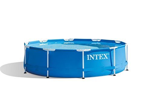 Intex Conjunto de piscina acima do solo com armação de metal
