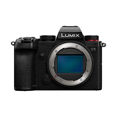 Panasonic LUMIX S5|Câmera 4k| Câmera sem espelho | Quadro completo| Câmera L-Mount com Flip Screen (3?) |5-Axis Dual IS|Vídeo 4K 60p (Preto)