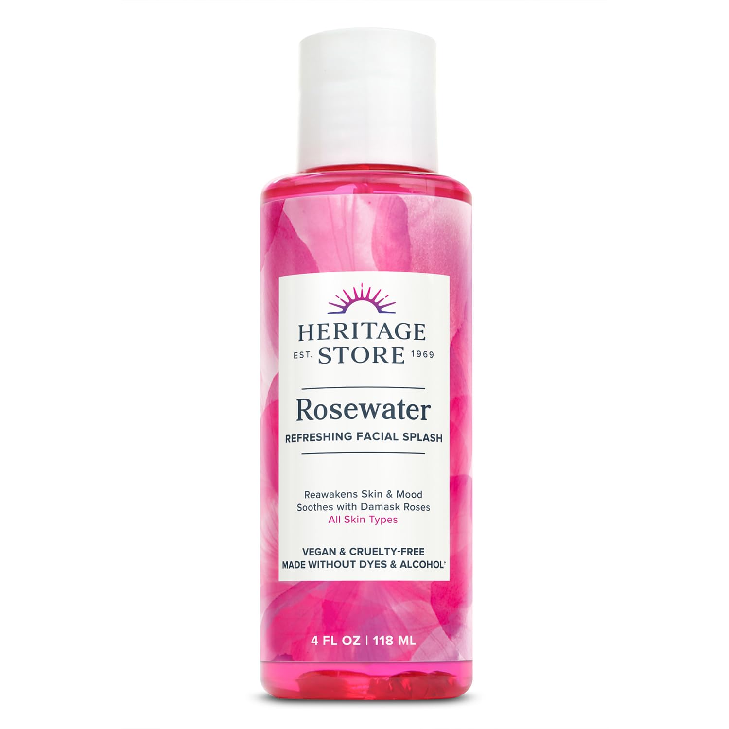 HERITAGE STORE Rosewater, Hydrating Formula for Skin & ...