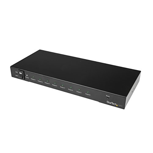 StarTech Divisor HDMI 4K 60hz - 8 portas - Suporte HDR - Áudio com som surround 7.1 - Amplificador de distribuição HDMI - Divisor HDMI 2.0 (ST128HD20)