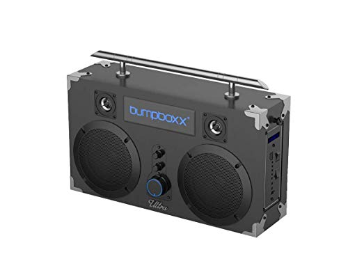 Bumpboxx Bluetooth Boombox Ultra NYC Graffiti | Retro Boombox com alto-falante Bluetooth | Alto-falante Bluetooth recarregável
