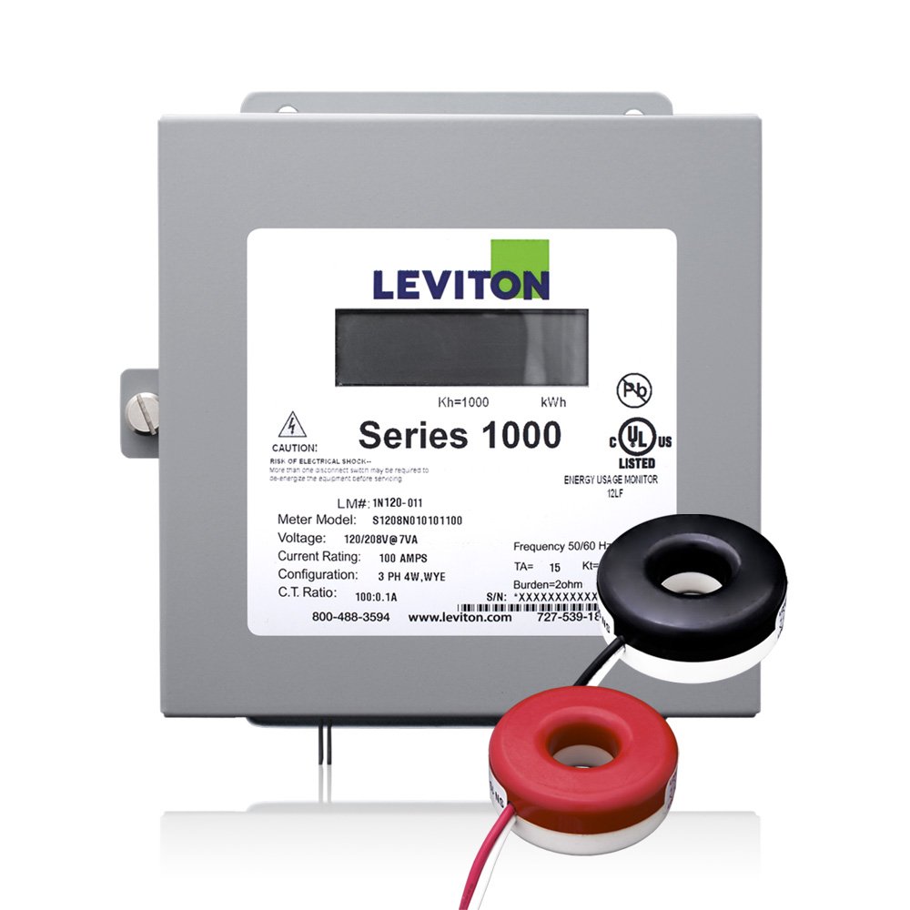 Leviton 1K240-1SW Série 1000 120/240V 100A 1P3W Kit interno com 2 TCs de núcleo sólido