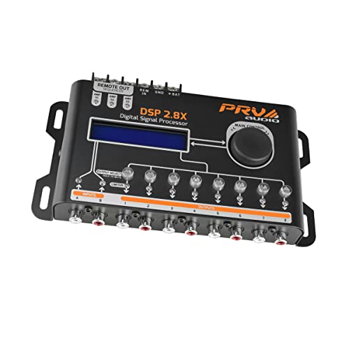 PRV AUDIO DSP 2.8X Car Audio Crossover e Equalizador Processador de Sinal Digital Completo de 8 Canais DSP com Sequenciador