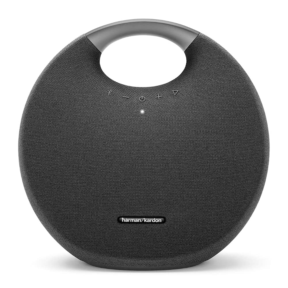 Harman Kardon Alto-falante Bluetooth sem fio Onyx Studio 6 - Sistema de som extra baixo à prova d'água IPX7 com bateria recarregável e microfone embutido - preto