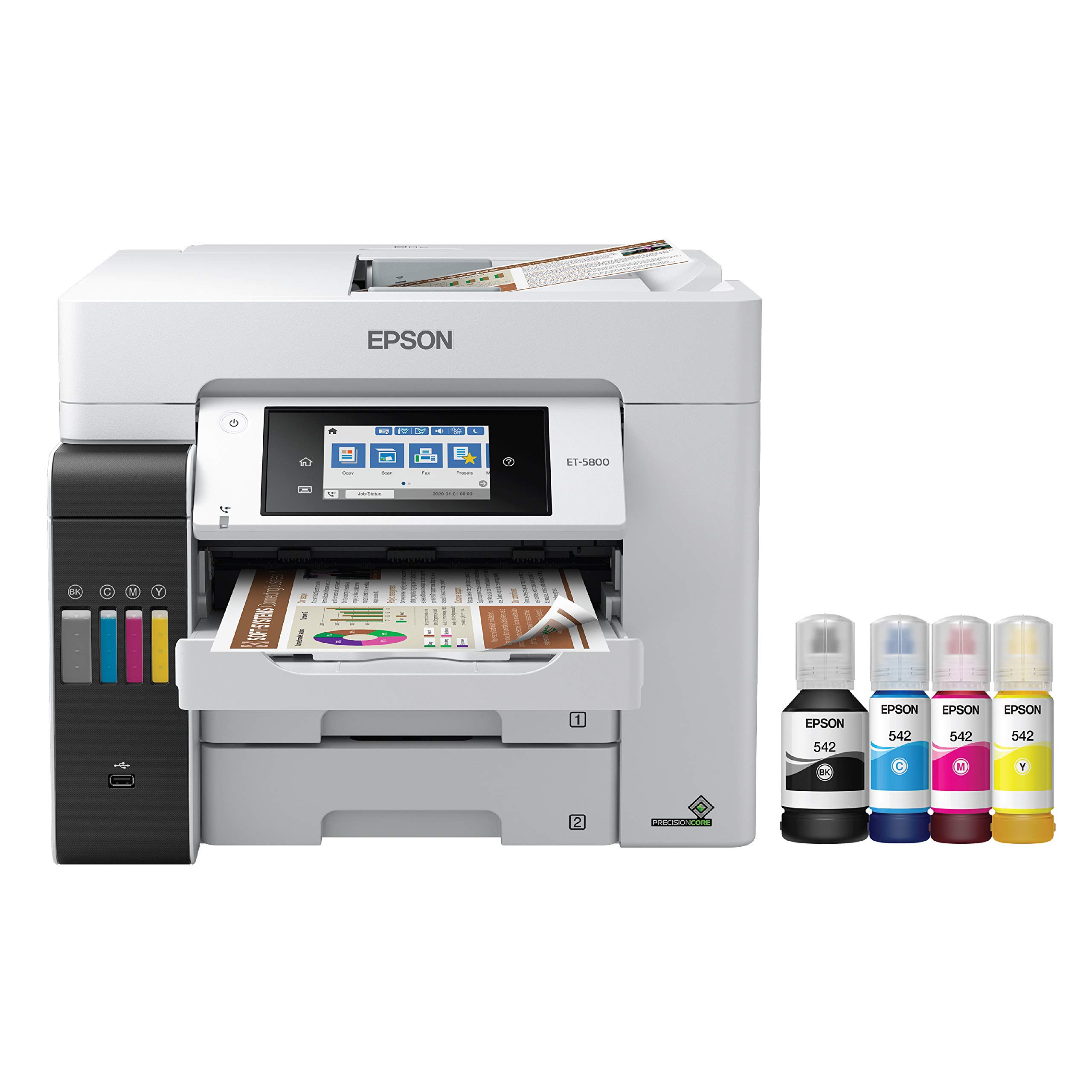 Epson EcoTank Pro ET-5800 impressora multifuncional multifuncional colorida sem fio com scanner