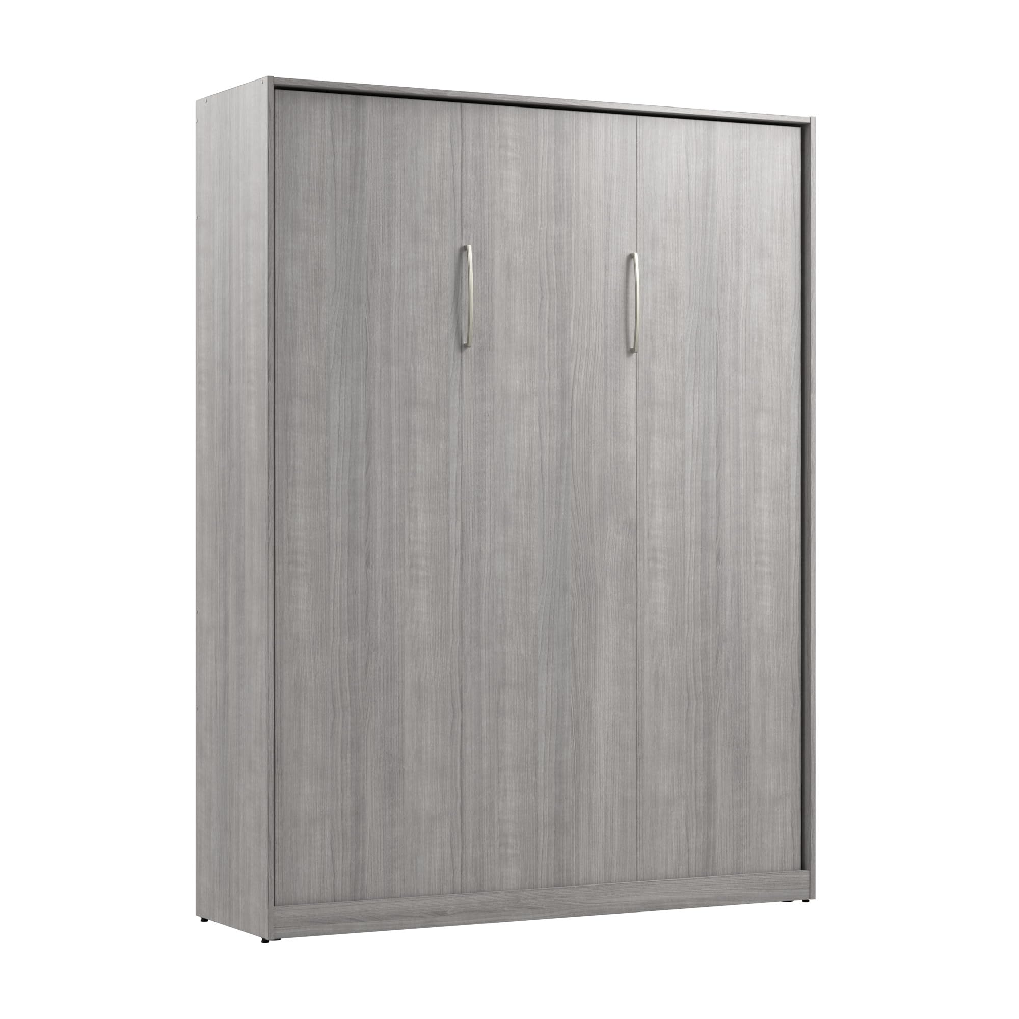 Bestar Claremont Murphy Bed, Sleeping Arrangement for Multipurpose Room, Queen, Platinum Gray