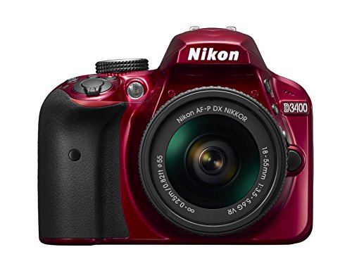 Nikon D3400 c / AF-P DX NIKKOR 18-55 mm f / 3.5-5.6G VR (vermelho)