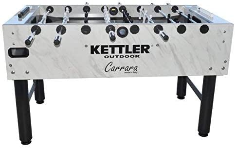 KETTLER Carrara Outdoor Foosball Table with 360 Degree Goalie Rotation, 5 Resin Balls, 5 Cork Balls and Premium Storage Cover