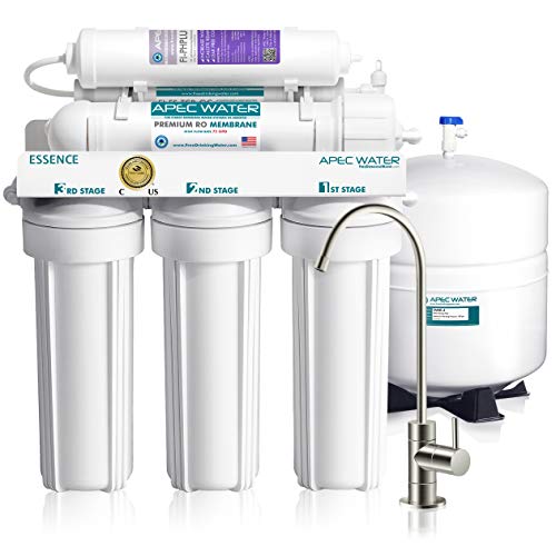 APEC WATER ROES-PH75 Essence Series Mineral Alcalino de Nível Superior pH+ 75 GPD Sistema de Filtro de Água Potável de Osmose Reversa Ultra Seguro Certificado em 6 Estágios