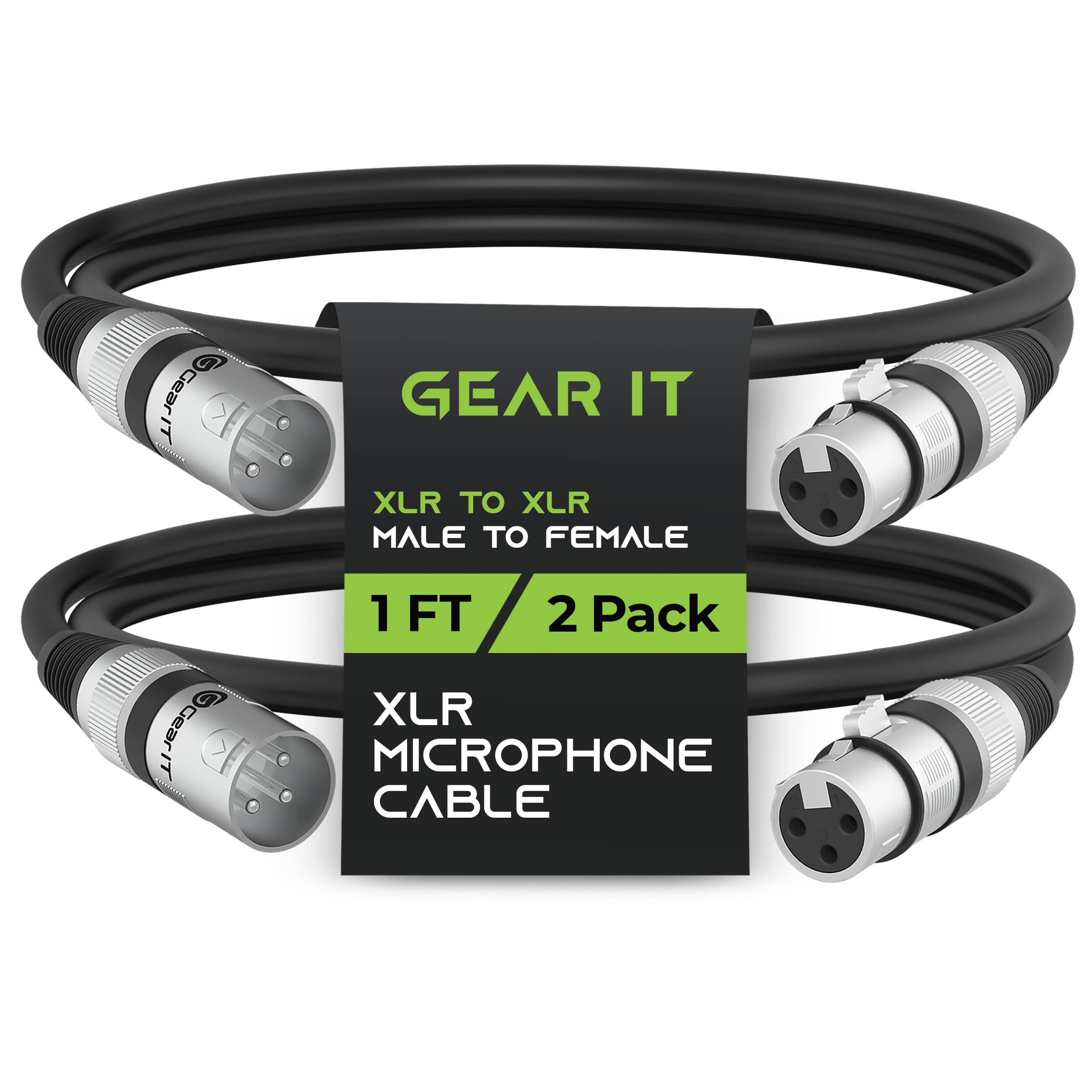 GearIT Cabo XLR Patch Cord Preto