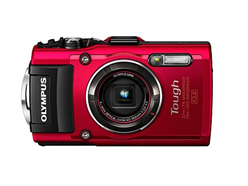 Olympus Câmera digital à prova d'água TG-4 de 16 MP com LCD de 3 polegadas (vermelho)