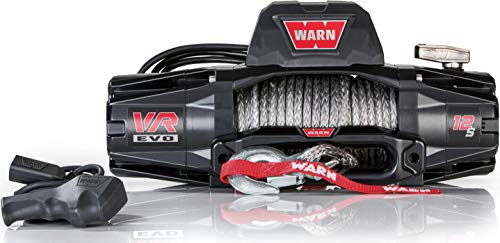 Warn 103255 VR EVO 12-S Electric 12V DC Winch with Synthetic Rope: 3/8