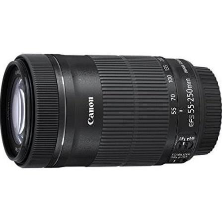 Canon EF-S 55-250 mm f / 4-5.6 IS STM versão internacional de lente zoom telefoto (sem garantia)