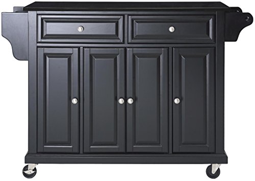 Crosley Furniture Carrinho de cozinha de tamanho completo com tampo de granito preto sólido