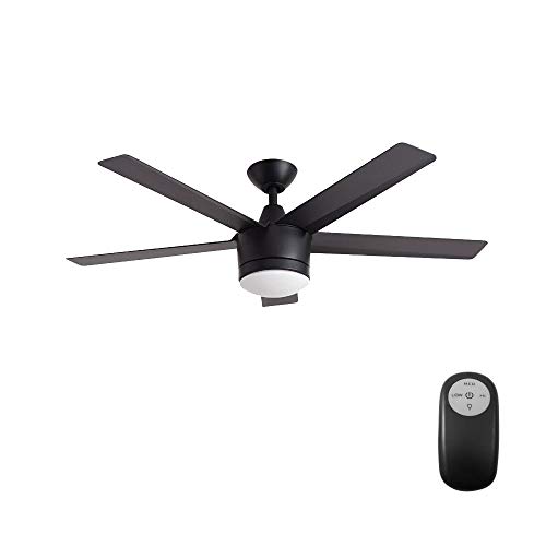 Home Decorators Collection Ventilador de teto interno Merwry LED 52' (preto)