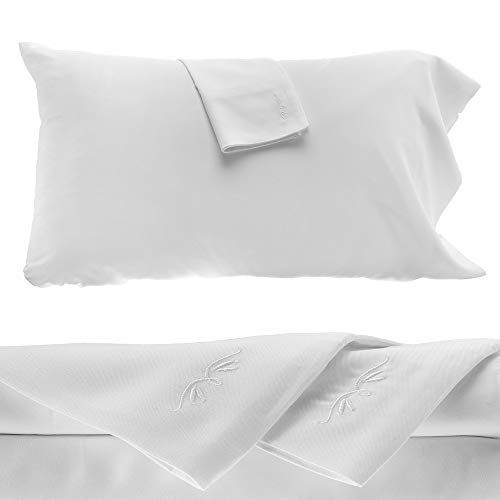 Bed Voyage Conjunto de lençóis 100% bambu - Queen - Hipoalergênico - Rayon viscose bambu (branco) 4 peças