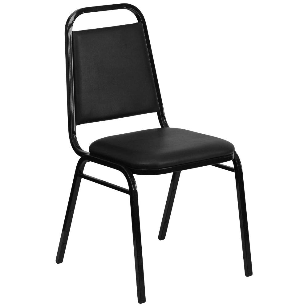 Flash Furniture Cadeira de banquete empilhável traseira trapezoidal série HERCULES