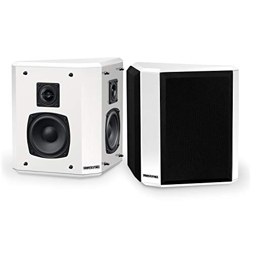 Fluance Alto-falantes surround bipolares de 2 vias de alta definição Elite para som surround de dispersão ampla em sistemas de home theater - branco/par (SXBP2WH)