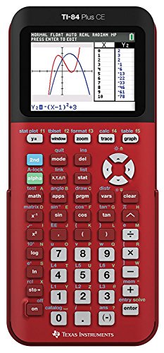 Texas Instruments Calculadora gráfica vermelha radical TI-84 Plus CE