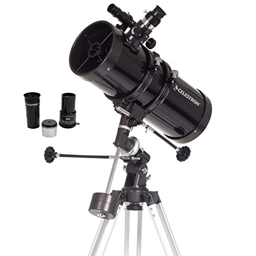 Celestron - Telescópio PowerSeeker 127EQ - Manual Telescópio Equatorial Alemão para Iniciantes - Compacto e portátil - Pacote de software de astronomia BONUS - Abertura de 127 mm