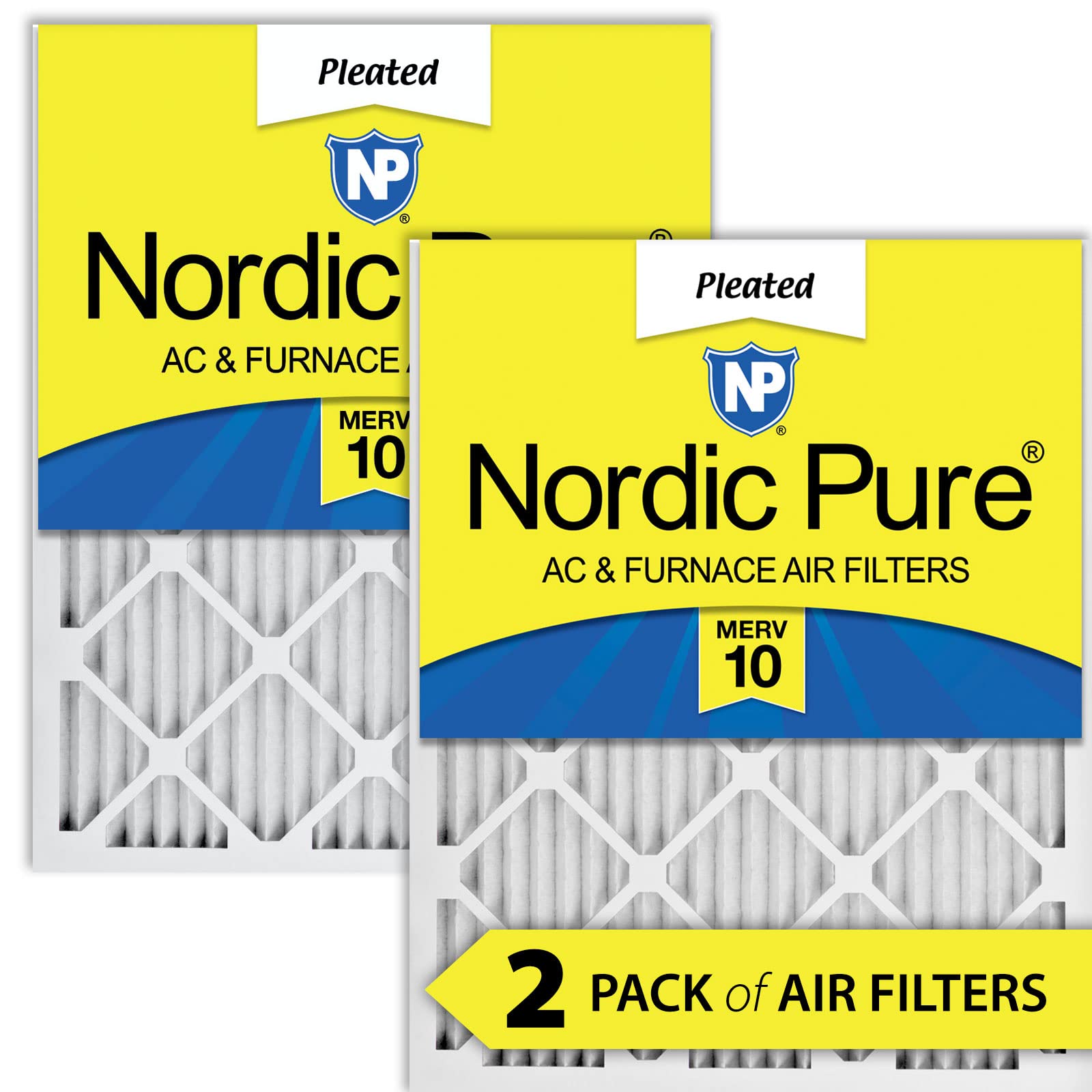 Nordic Pure Filtro de ar de forno CA plissado MERV 16x20x1