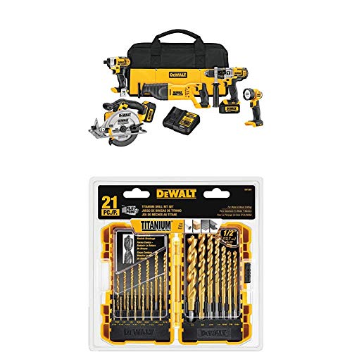 DEWALT DCK590L2 20-Volt MAX Li-Ion 3.0 Ah Kit combinado de 5 ferramentas