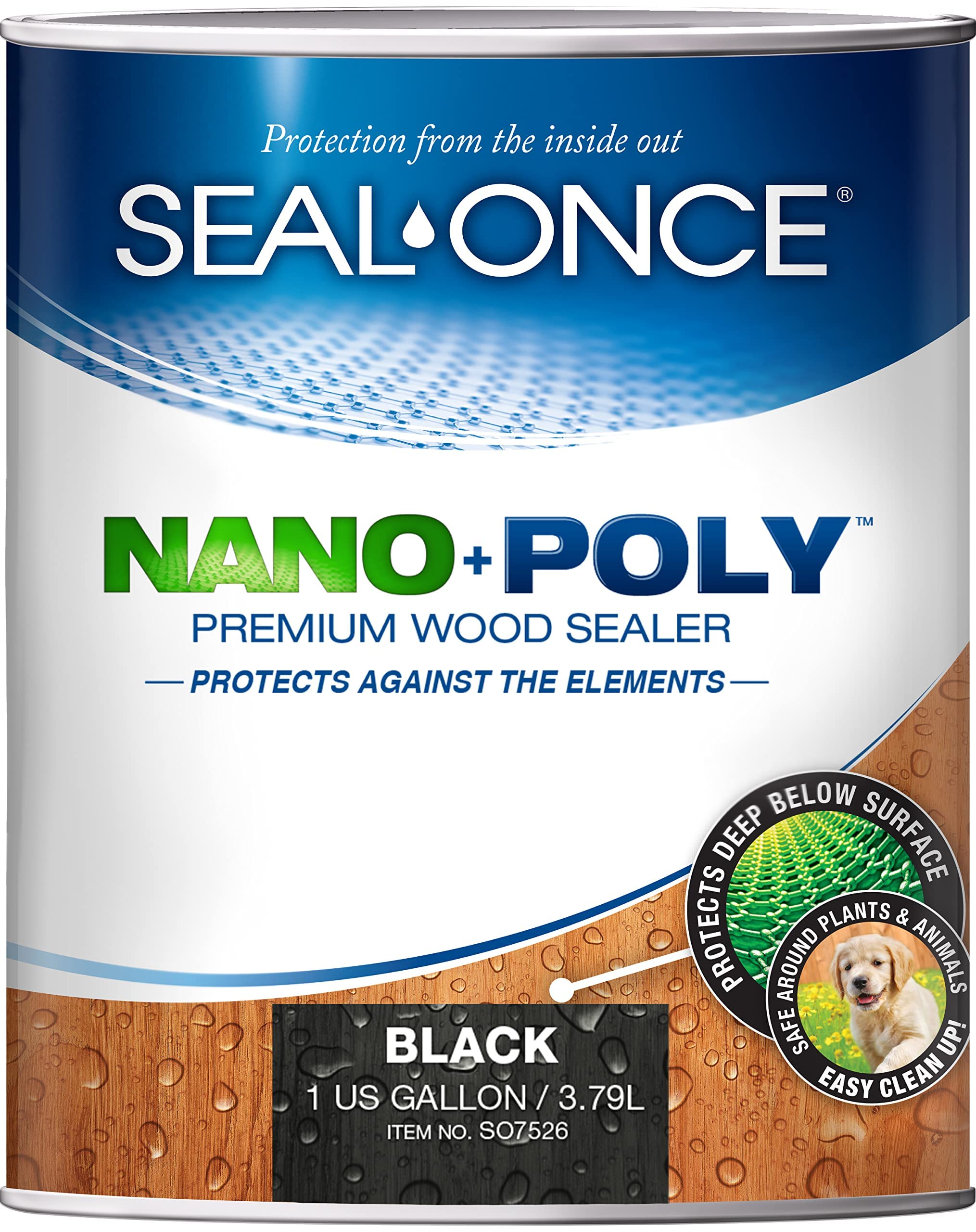 Seal-Once Nano+Poly Penetrante Selador de Madeira com Poliuretano - Selante Impermeável Premium