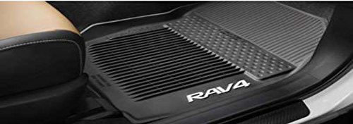 Toyota Revestimentos de piso para qualquer clima Rav4 genuínos PT908-42165-20. Conjunto de 3 peças preto. 2013-2018 Rav4 não híbrido.