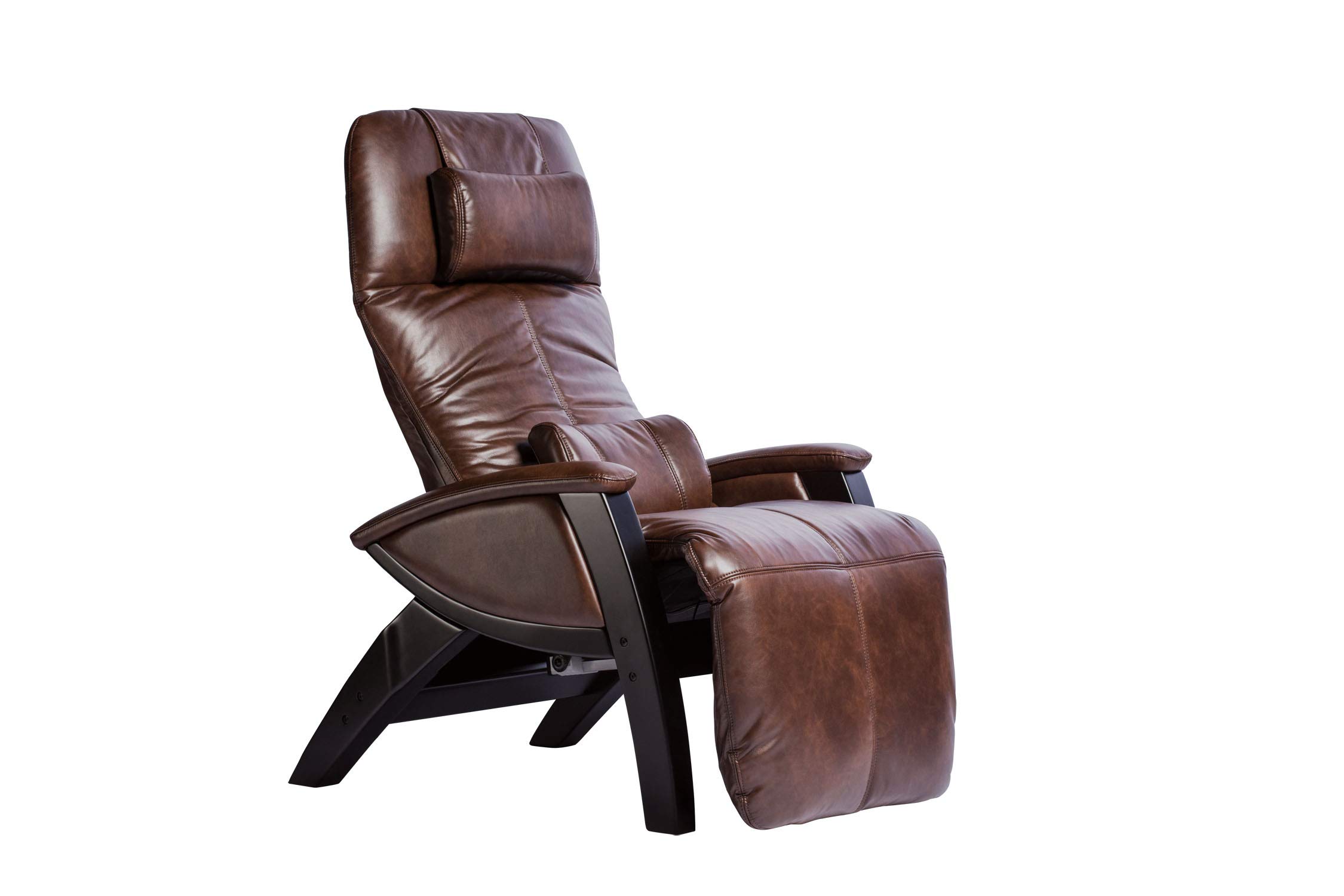 Cozzia ZGR Plus SV-395 Dual Power Infinite Position Zero Anti Gravity Recliner with Heat and Massage - Chestnut Faux Leat