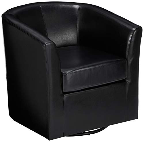 Great Deal Furniture Cadeira clube giratória de couro Corley