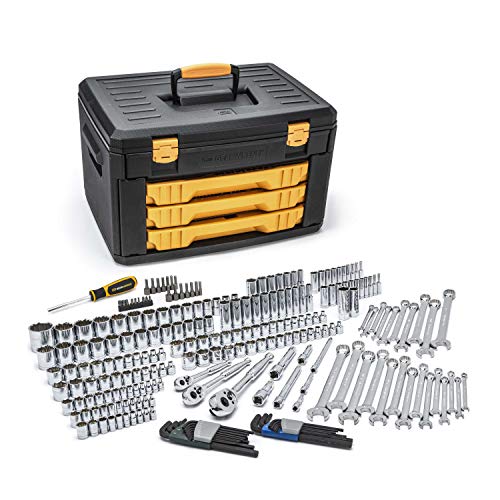 Gearwrench 239 pc. Conjunto de ferramentas mecânicas em caixa de armazenamento com 3 gavetas - 80942