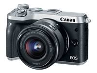 Canon Kit de lente EOS M6 (prata) EF-M 15-45 mm f / 3.5-6.3 IS STM