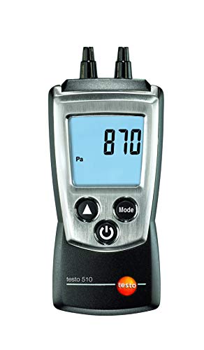 Testo 510 Digital Manometer I Medidor de pressão diferencial de porta dupla para sistemas de ar condicionado e dutos de ventilação