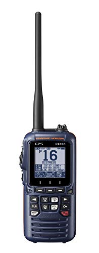 Standard Horizon HX890 Handheld VHF Azul Marinho - Flutuante 6 Watt Classe H DSC Rádio Bidirecional