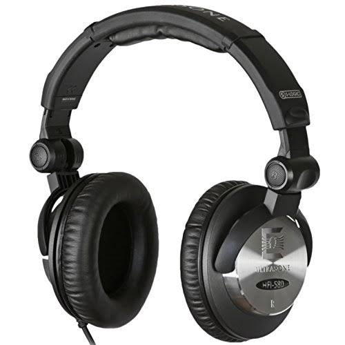Ultrasone HFI-580 S-Logic Surround Sound Professional Fones de ouvido fechados com bolsa de transporte