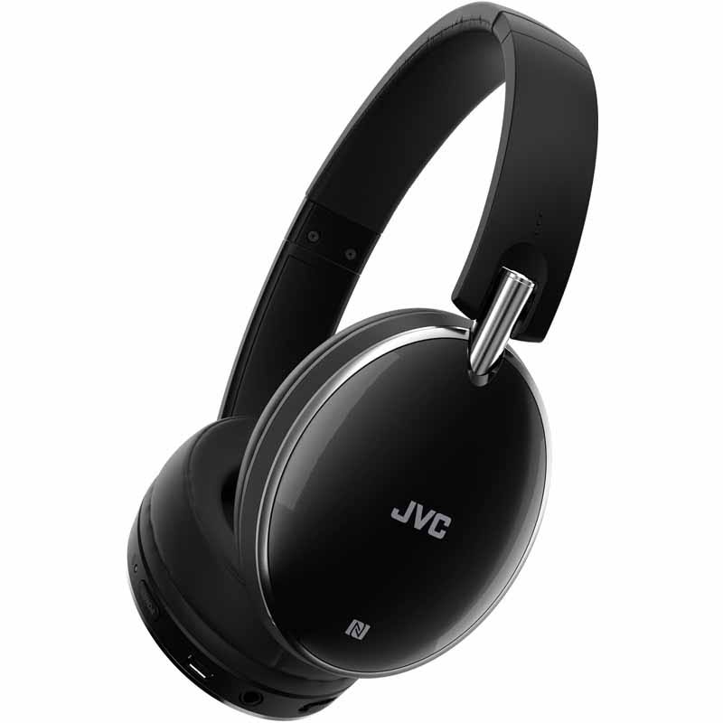 JVC Fones de ouvido Bluetooth na orelha com cancelamento de ruído HA-S90BN (preto)