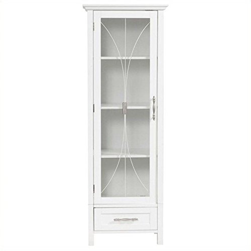 Elegant Home Fashions Delaney Linen Cabinet em Branco