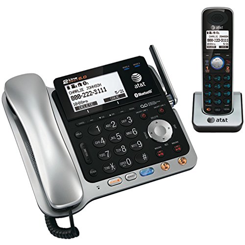 AT&T TL86109 TL86109 Sistema telefônico DECT 6.0 de duas linhas com Bluetooth