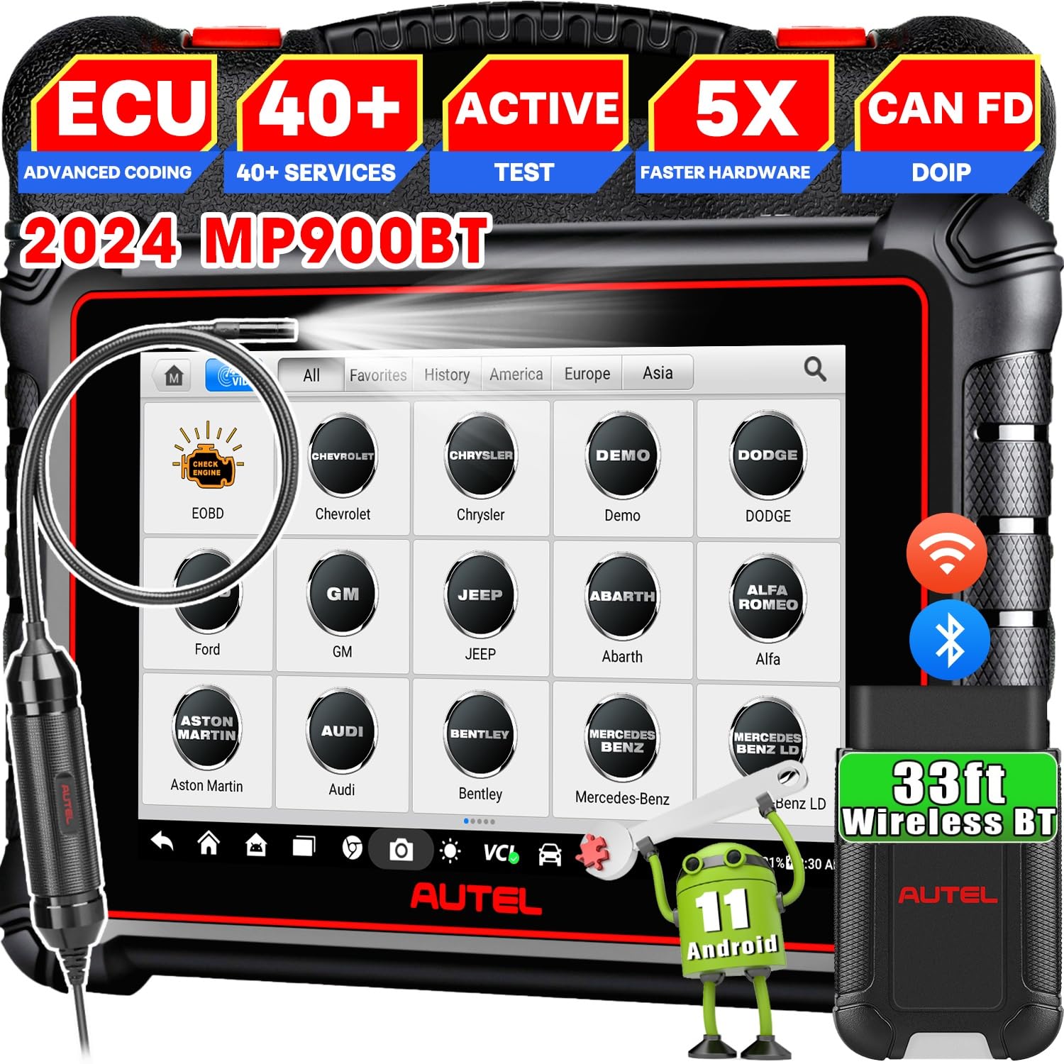 Autel MaxiPRO MP900-BT w/ $60 MV108S: 2024 OS11 MP900BT...