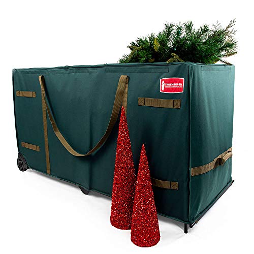  TreeKeeper [Armazenamento de árvore rolante gigante] - Saco de armazenamento de árvore de Natal de 15 pés | Quadro resistente com rodas para caber em árvores artificiais de até 15 pés de altura...