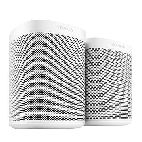 Sonos Conjunto de duas salas com um totalmente novo - alto-falante inteligente com controle de voz Alexa integrado. Tamanho compacto com som incrível para qualquer ambiente. (Branco)