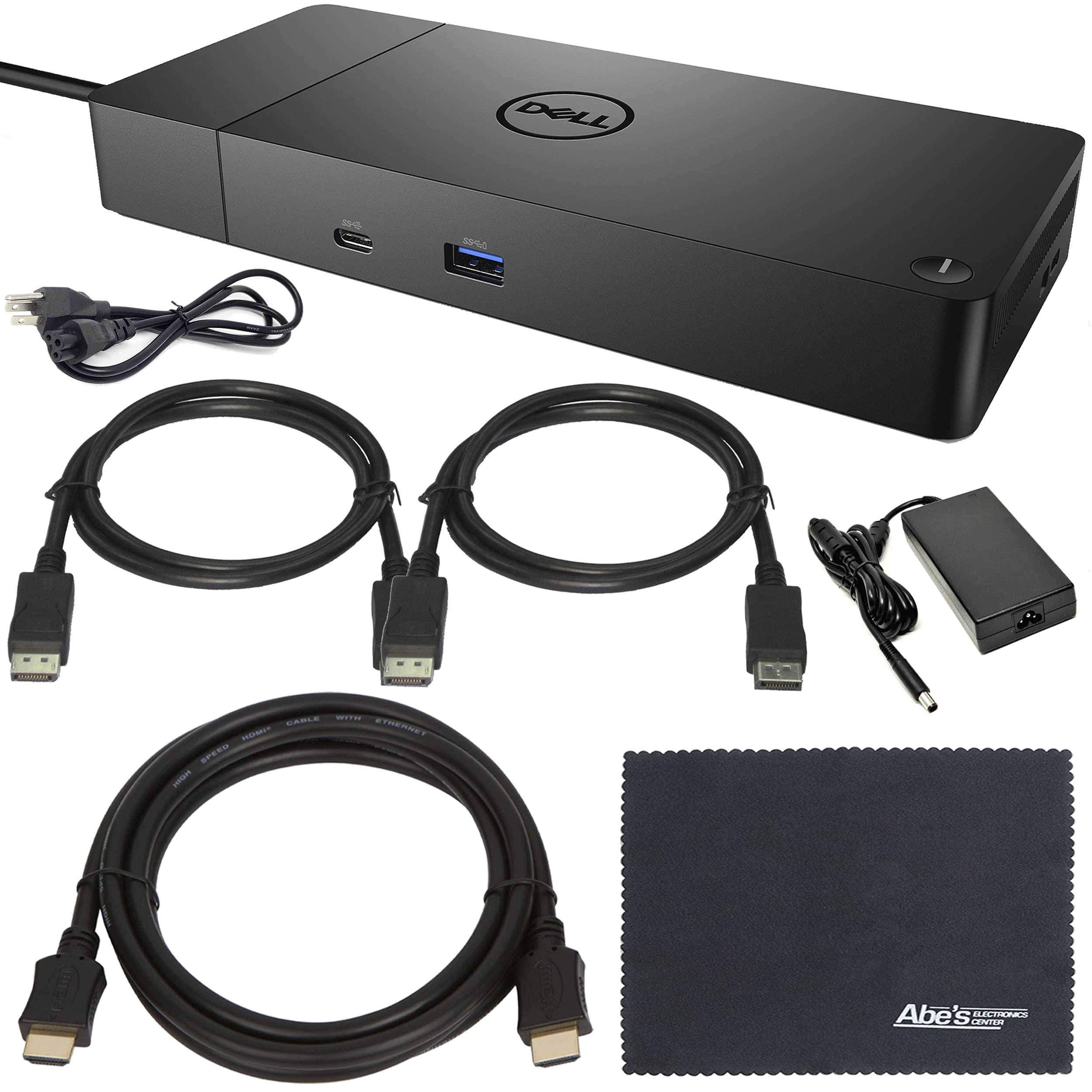 AOM Dock station Dell Performance WD 19S WD19S (WD19S130W) com adaptador de energia de 130 W + cabo ZoomSpeed HDMI + 2 x cabos ZoomSpeed DisplayPort + pacote inicial